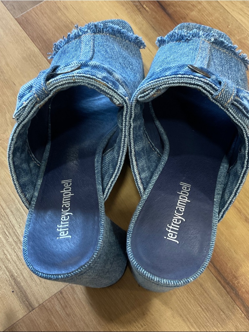 Jeffrey Campbell Denim Platform Slide Mules - Light Blue - Picture 5 of 5